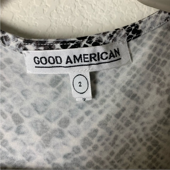 Good American The Runaway long sleeve snake print Wrap Dress - Picture 5 of 12